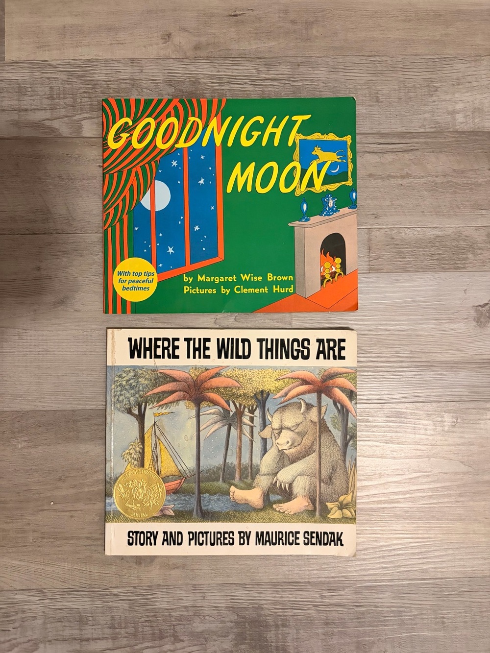 Goodnight Moon & Where The Wild Things Are Book Bundle Lot of 2